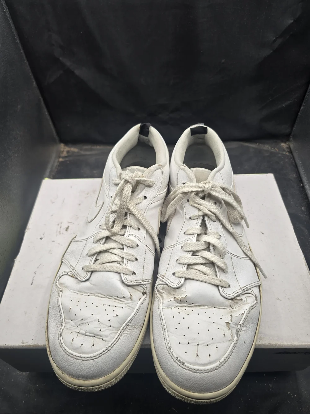 Jordan Men's White Low-Top Leather Sneakers